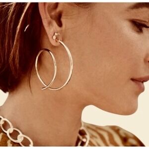 Kendra Scott Myles Hoop Earrings In Rose Gold Good Used Condition